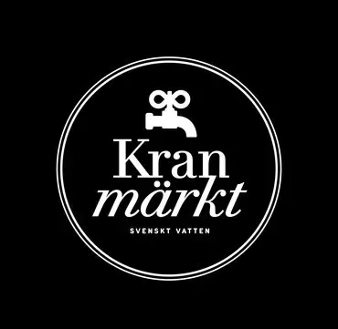 Kranmärkt Swedish water" logo